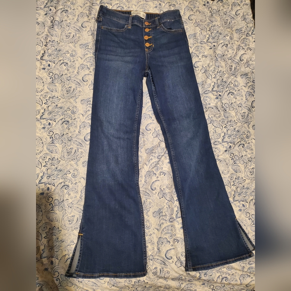 Abercrombie kids high-rise flare girls jeans